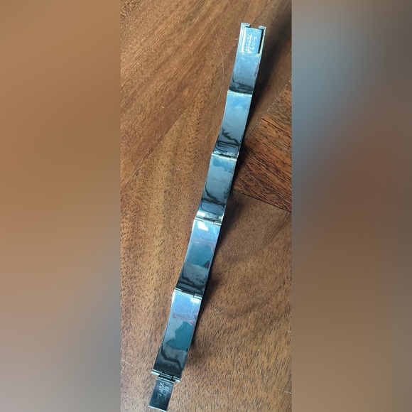 GM 10 MEXICO 925 STERLING SILVER TURQUOISE INLAY Hinge BRACELET 6.75” clasp 22g - Picture 9 of 16